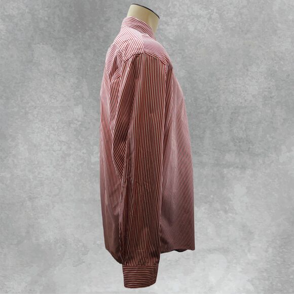 Polo Ralph Lauren Elliott Red White Striped Button Shirt Anchor Logo Men’s L - Picture 3 of 7